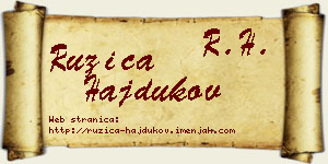 Ružica Hajdukov vizit kartica